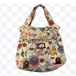 Fossil Vintage Boho Canvas Shoulder Bag